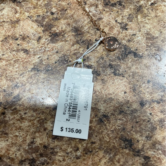 NEW NIB MICHAEL KORS 3 LAYER ROSE GOLD NECKLACE MK HEART BOXED JEWELRY - Picture 5 of 11